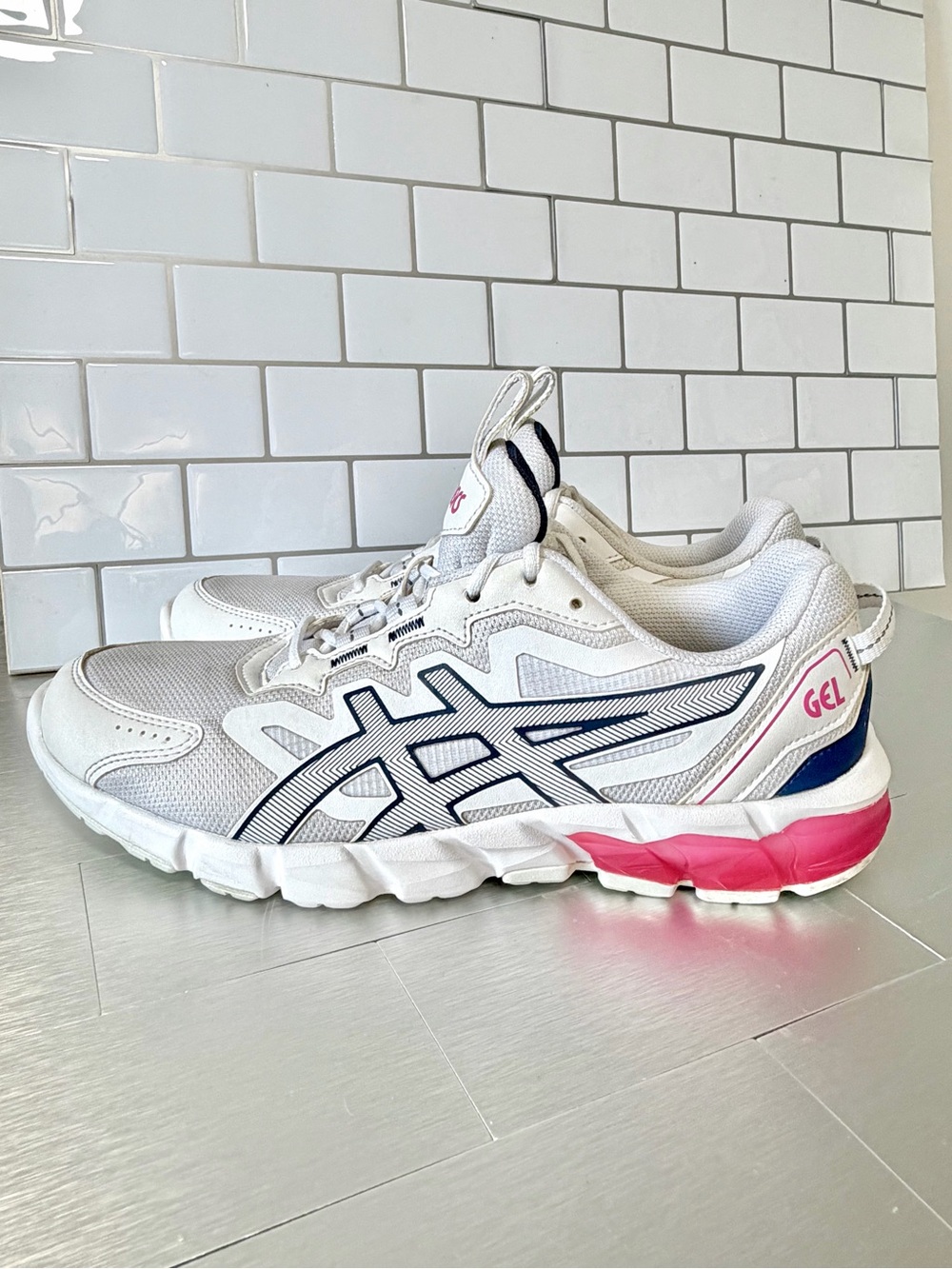 ASICS GEL Quantum 90 3 White Pink Glow Running Shoes Women's 10 EU 42